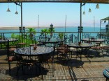 Гляссе на веранде, пляж Калия, пляжный комплекс, Мертвое море